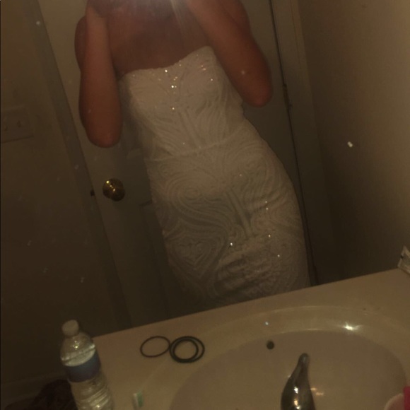 White sequin Fashionova dress - Picture 2 of 2